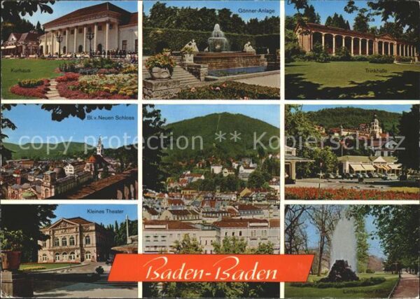 Baden-Baden Gönner-Anlage Neuen Schloss kleines The