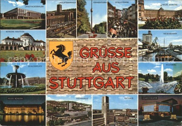 Stuttgart Neues Schloss Rathaus Hauptbahnhof Schu