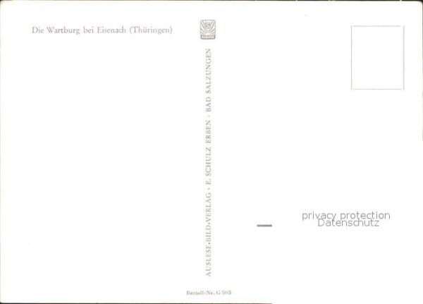Eisenach Thueringen Wartburg Künstlerkarte – Bild 2