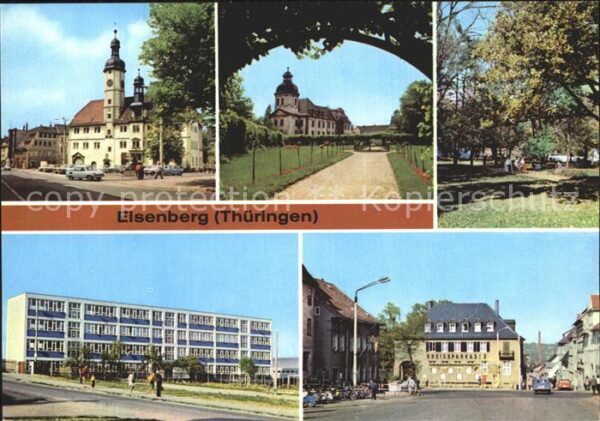 Eisenberg Thueringen Rathaus Park des Friedens Ernst-Thälman