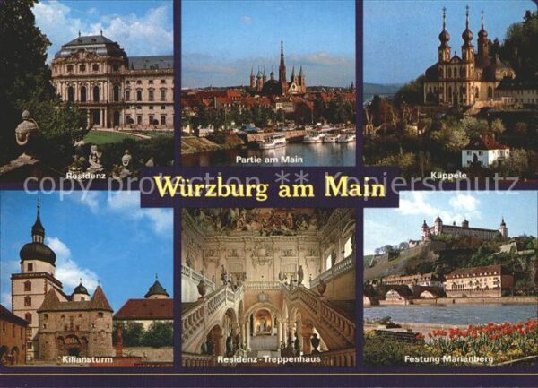 Wuerzburg Residenz Käppele Festung Marienberg Kil