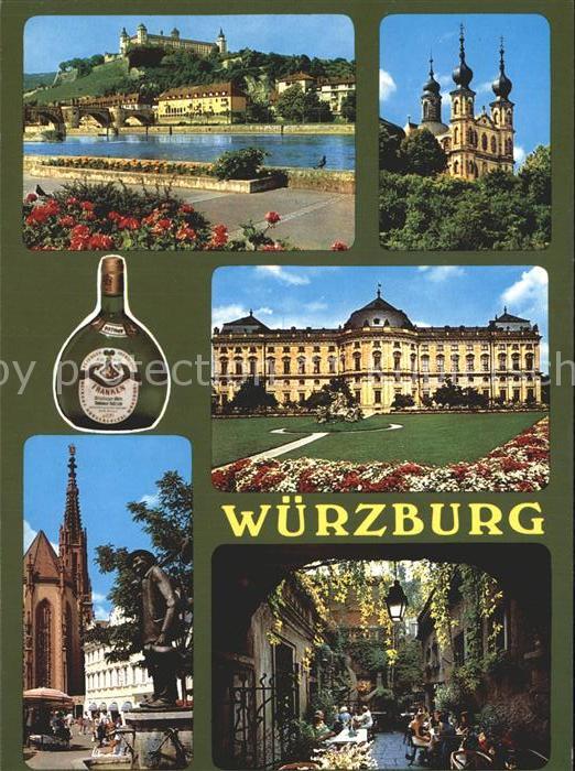 Wuerzburg Schloss Kirche Brunnen