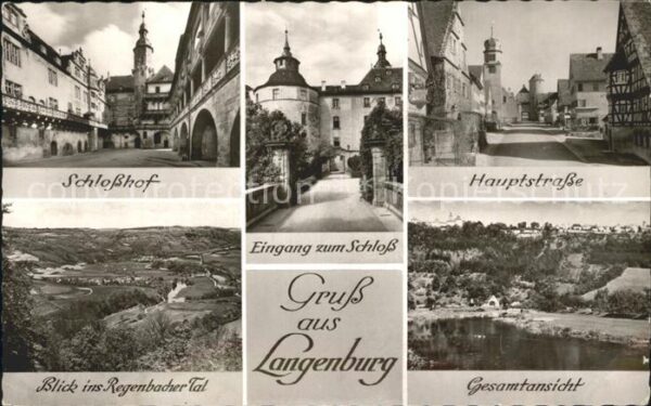 Langenburg Wuerttemberg Schlosshof Hauptstr Regenbacher Tal Ges