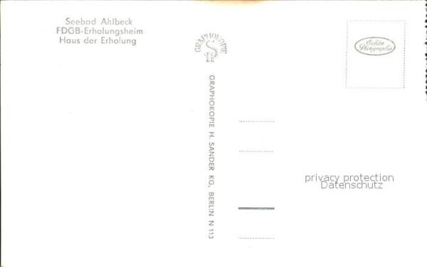 Ahlbeck Ostseebad FDGB Erholungsheim Haus der Erholung – Bild 2