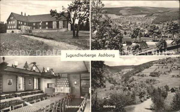Aschberg Vogtland Jugendherberge Panorama Speisesaal Asch
