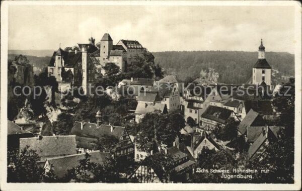 Hohnstein Saechsische Schweiz mit Jugendburg