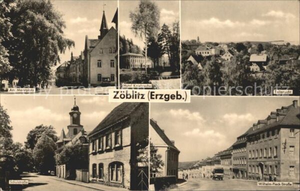 Zoeblitz Sachsen Marktplatz Teilansicht Schulstr Wilh Pi