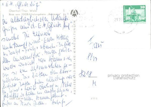 Oberhof Thueringen Blick vom FDGB Erholungsheim Rennsteig – Bild 2