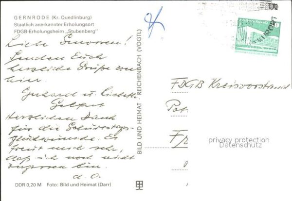 Gernrode Harz FDGB Erholungsheim Stubenberg – Bild 2