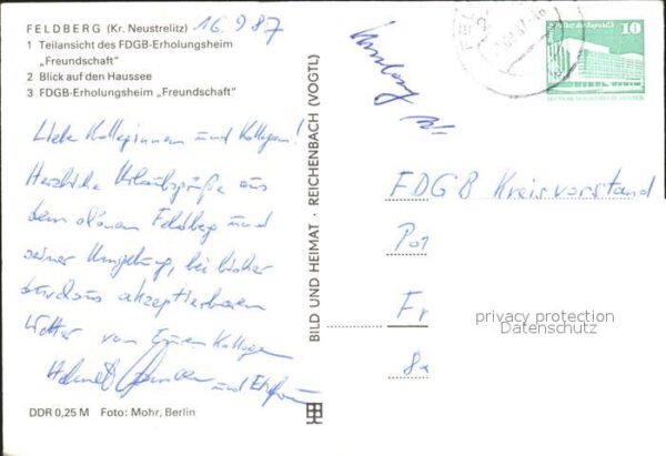Feldberg Mecklenburg FDGB Erholungsheim Freundschaft Haussee – Bild 2