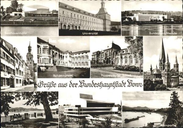 Bonn Rhein Beethovenhalle Universität Bundeshaus B