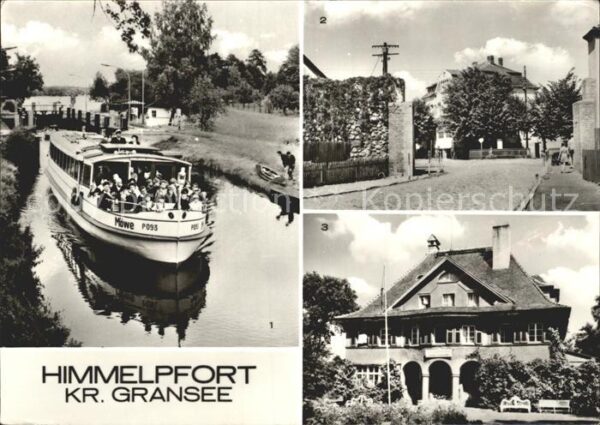 Himmelpfort MS Möwe in der Schleuse Stadtmauer FDGB