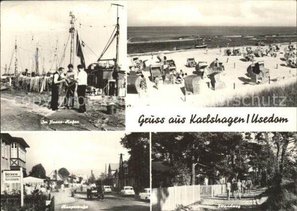 Karlshagen Peene Hafen Strand Hauptstrasse Strandw