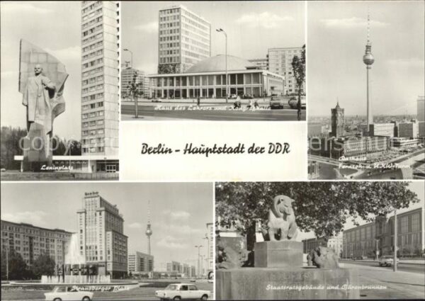 Berlin Leninplatz Rathaus Fernsehturm Strausbe