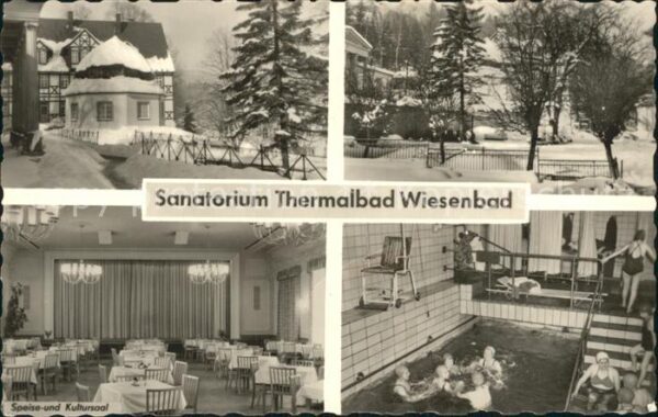 Wiesenbad Sanatorium Thermalbad Speisesaal Schwim