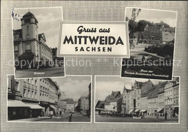 Mittweida Postamt Platz der DSF Rochlitzer Str Ma