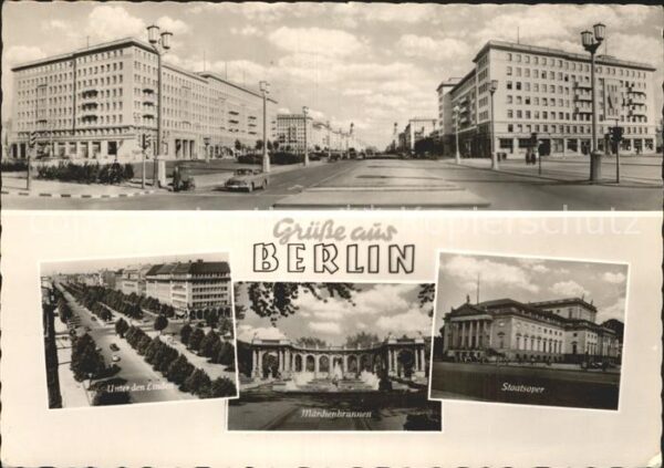 Berlin Unter den Linden Märchenbrunnen Staatso