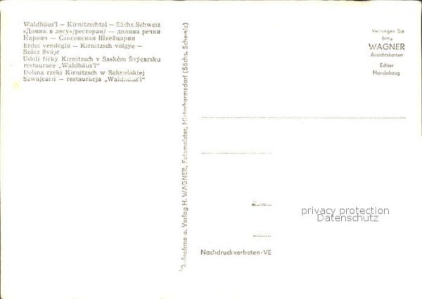 Bad Schandau Gaststätte Waldhäusl Gasträume Kirnitzs – Bild 2