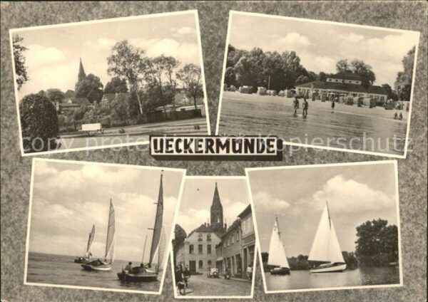 Ueckermuende Park Strand Segelpartien Kirche