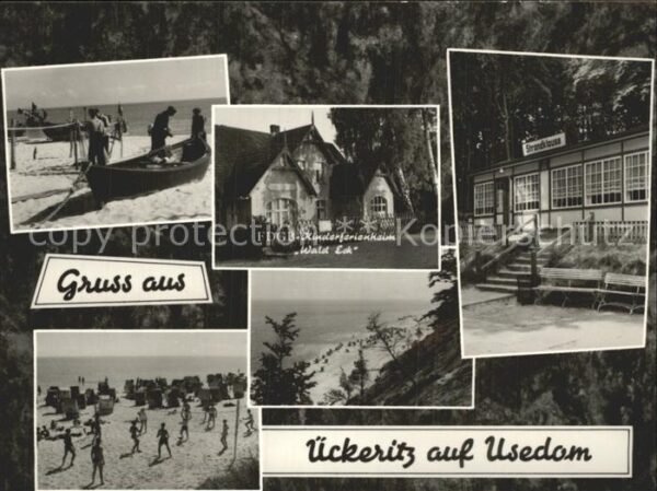 Ueckeritz Usedom Strand FDGB Kinderferienheim Wald Eck S
