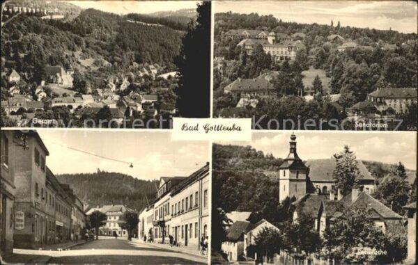 Bad Gottleuba-Berggiesshuebel Gesamtansicht Sanatorium Kirche Ernst T