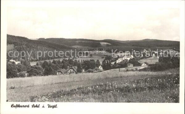 Sohl Bad Elster Panorama Luftkurort Handabzug