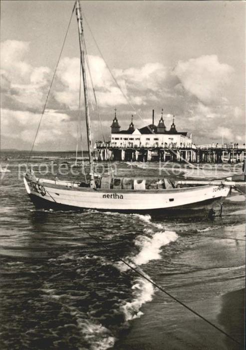Ahlbeck Ostseebad Seebrücke Fischerboot Strand