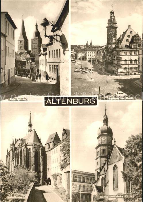 Altenburg Thueringen Rote Spitzen Doppelturm Wahrzeichen Rat