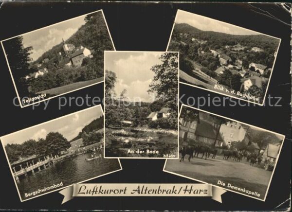 Altenbrak Harz Teilansicht Partie an der Bode Bachhöhe