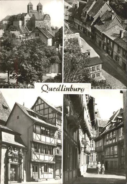 Quedlinburg Schloss Altstadt Gassen Fachwerkhäuser