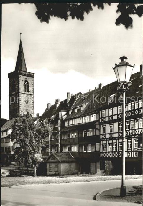 Erfurt Krämerbrücke Steinbögen 15. Jhdt. Fachw