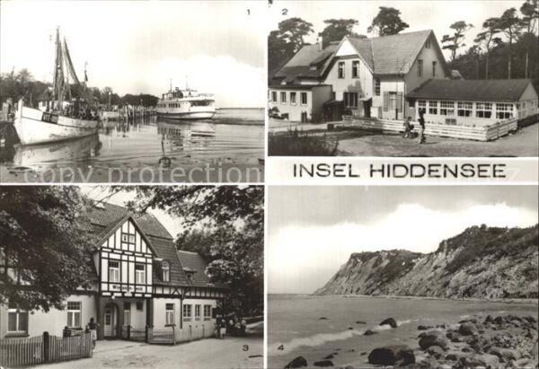 Kloster Hiddensee Hafen Fischkutter Dampfer Gaststätte Kl