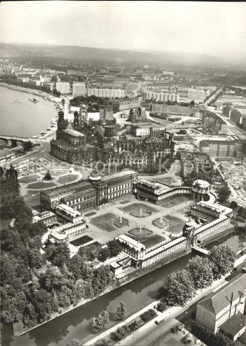 Dresden Zwinger Fliegeraufnahme