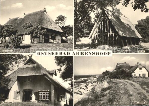 Ahrenshoop Ostseebad Dornenhaus Kirche Strand Steilküste Kun
