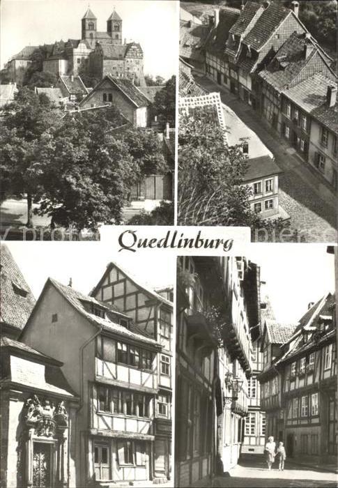 Quedlinburg Schloss Altstadt Gassen Fachwerkhäuser