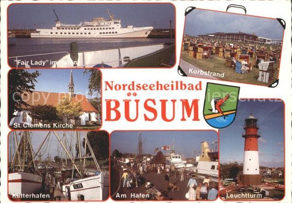Buesum Nordseebad Fair Lady Schiff im Hafen Korbstrand Le