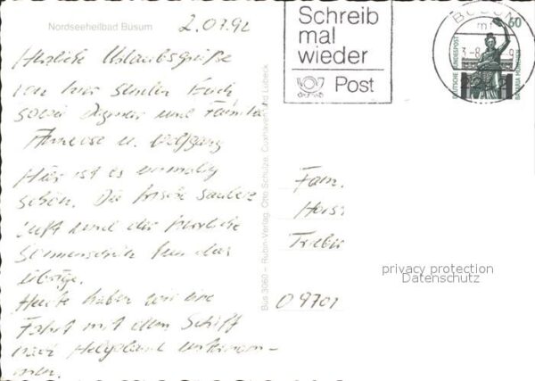 Buesum Nordseebad Alter Hafen Leuchtturm Korbstrand Allee – Bild 2
