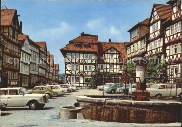 Allendorf Bad Sooden Marktplatz Brunnen Fachwerkhäuser
