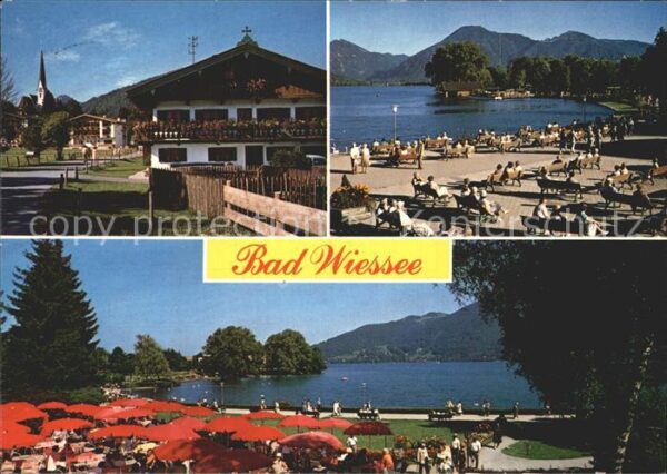 Bad Wiessee Ortspartie Uferpromenade am Tegernsee A