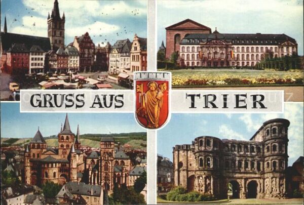 Trier Hauptmarkt mit St Gangolph Basilika Pal
