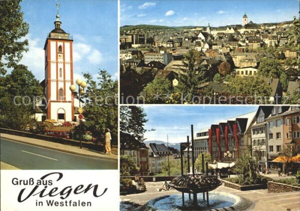 Siegen Westfalen Nikolaikirche Krönchen Blick vom Häusli