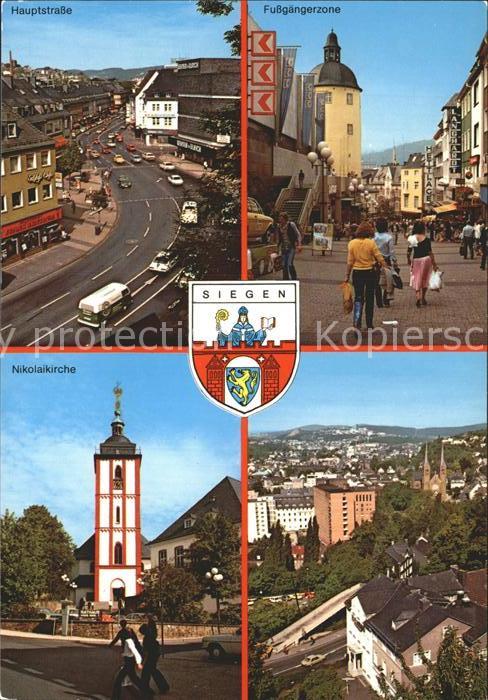 Siegen Westfalen Hauptstrasse Fussgängerzone Nikolaikirc