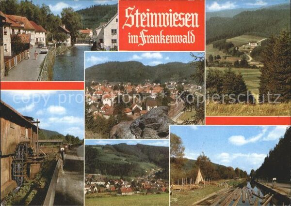 Steinwiesen Teilansichten Panorama Frankenwald Alte
