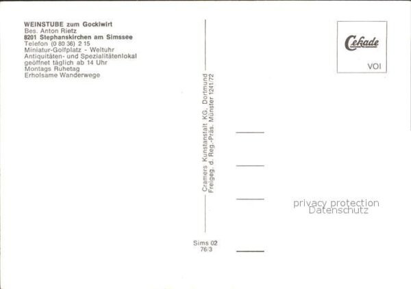 Stephanskirchen Simssee Weinstube zum Gocklwirt Alpenpanorama F – Bild 2