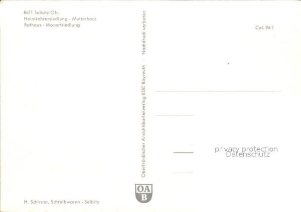 Selbitz Oberfranken Heimkehrersiedlung Mutterhaus Rathaus M – Bild 2