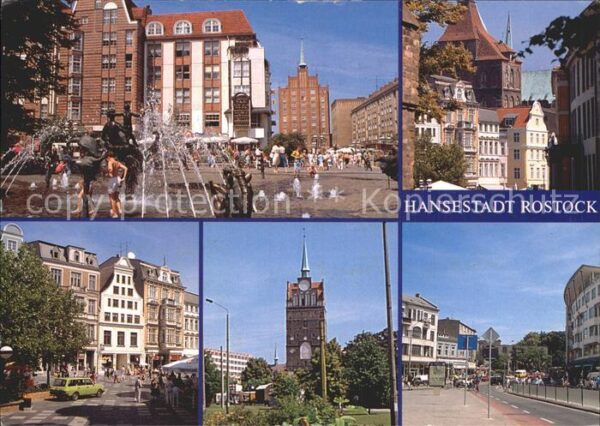 Rostock Teilansichten Hansestadt Innenstadt Bru
