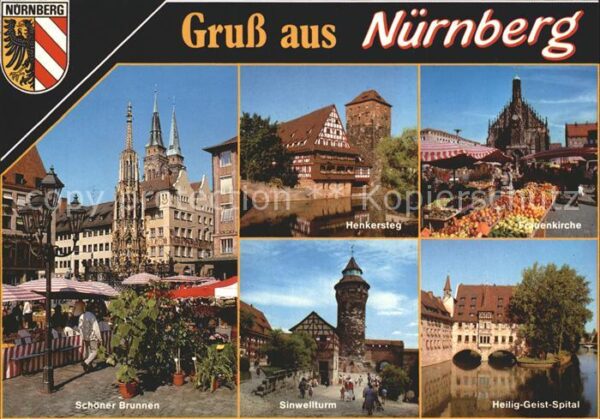 Nuernberg Schöner Brunnen Markt Henkersteg Frauen