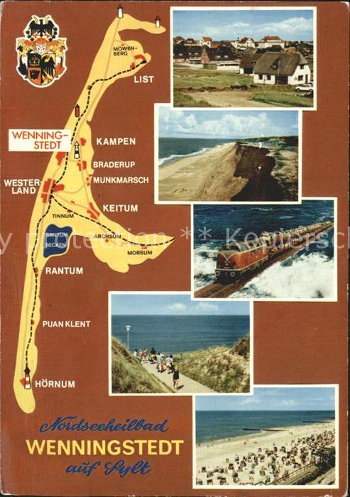 Wenningstedt Sylt Landkarte Insel Wohnhäuser Strand Eisen