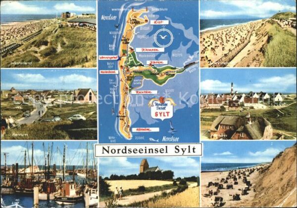 Insel Sylt und ihre Ferienorte Hafen Strand Kirche