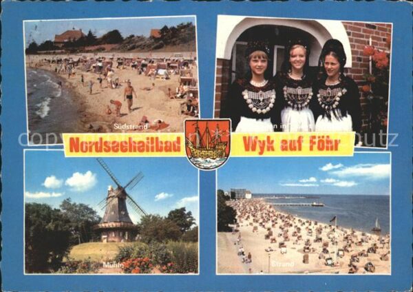 Wyk Foehr Strand Trachten Windmühle